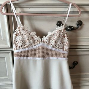 Theory white lace spaghetti strap top
